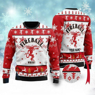 Personalized Fireball Christmas Sweater