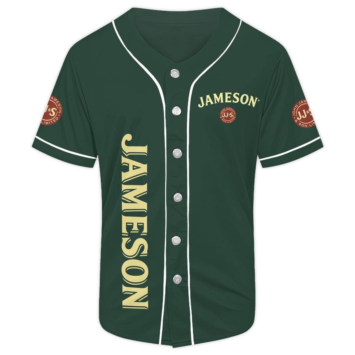 Personalized Green Jameson Whiskey Baseball Jersey - Flexiquor.com