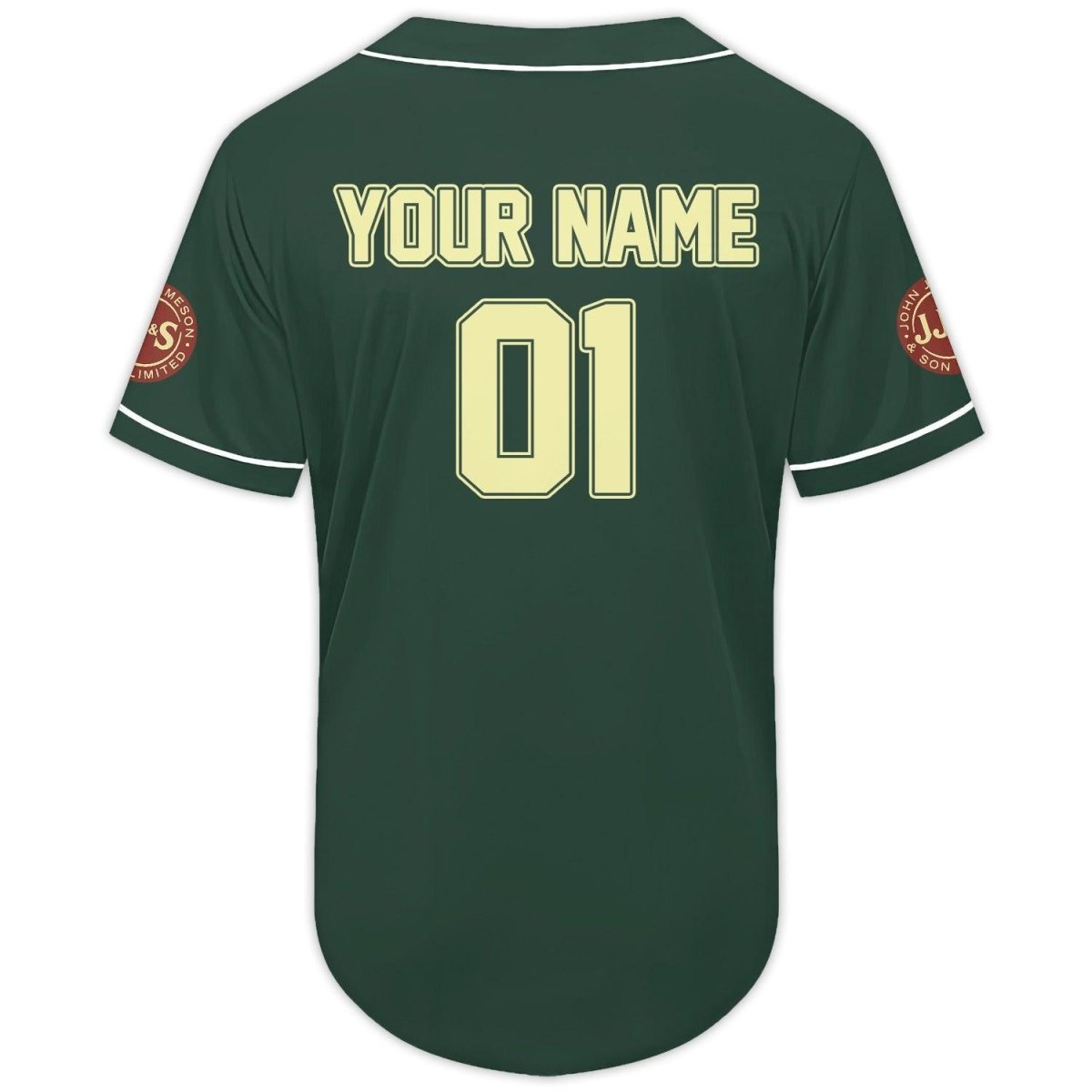 Personalized Green Jameson Whiskey Baseball Jersey - Flexiquor.com