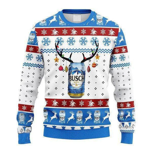 Reindeer Busch Beer Christmas Ugly Sweater