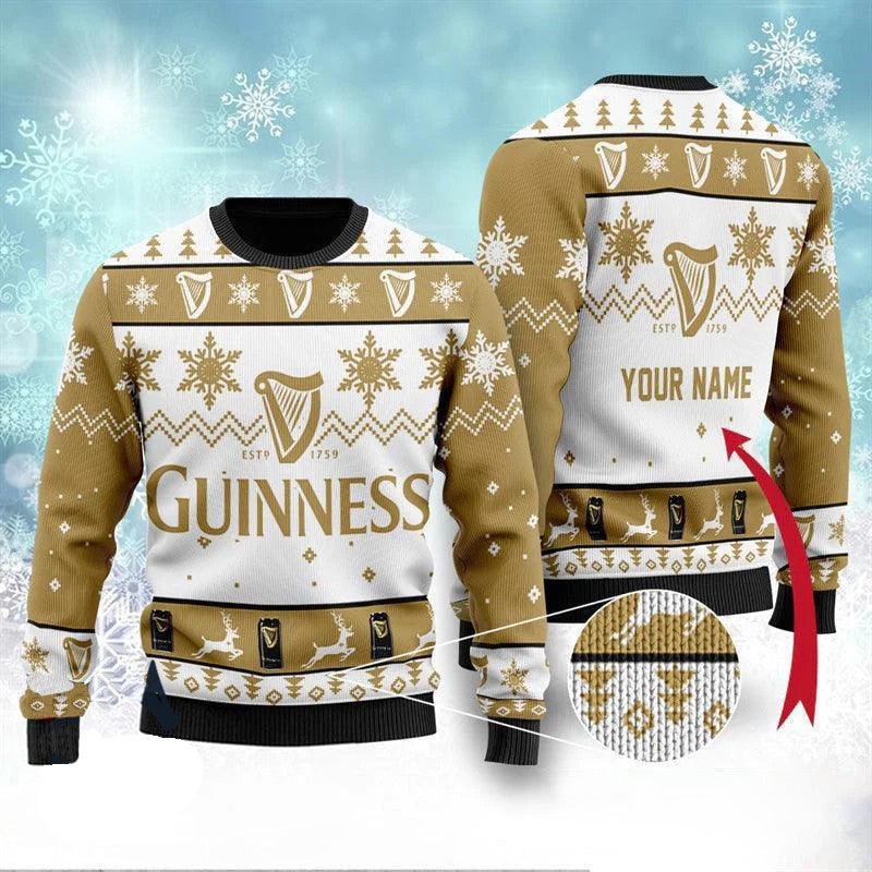 Personalized Guinness Beer Christmas Sweater