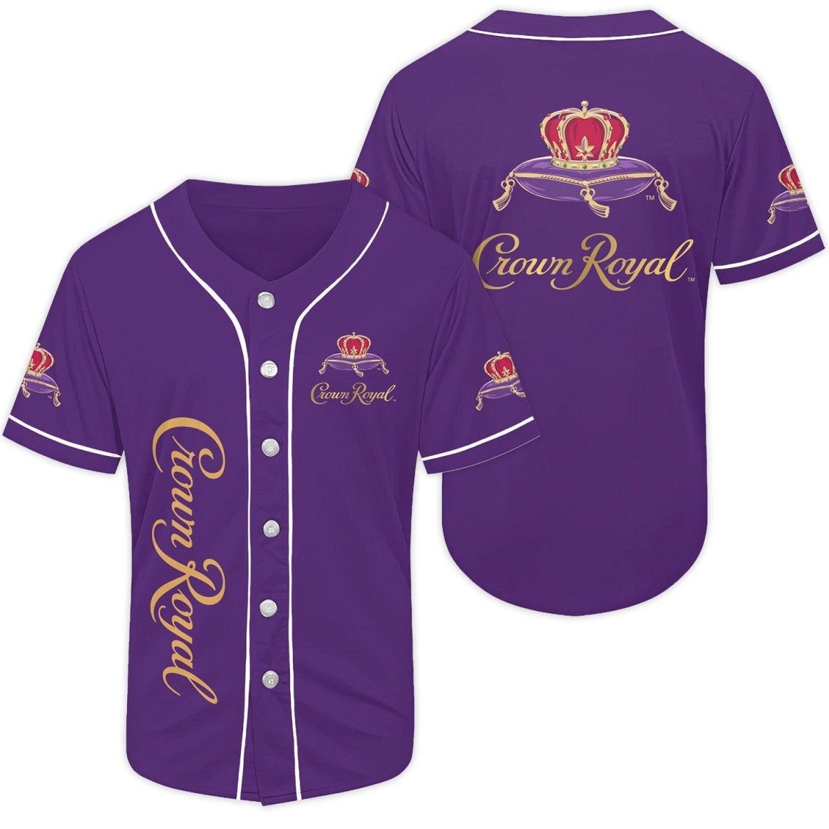 Purple Crown Royal Baseball Jersey - Flexiquor.com