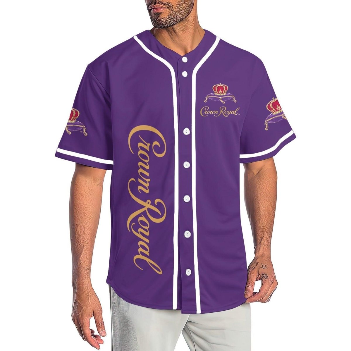 Purple Crown Royal Baseball Jersey - Flexiquor.com