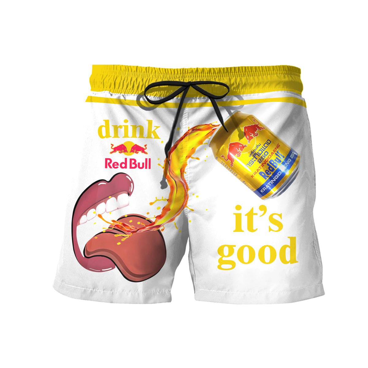 Drink Red Bull Swim Trunks - Flexiquor.com