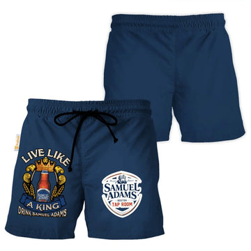 Samuel Adams Blue Basic Swim Trunks - Flexiquor.com