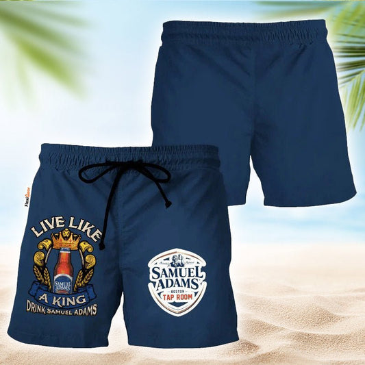 Samuel Adams Blue Basic Swim Trunks - Flexiquor.com