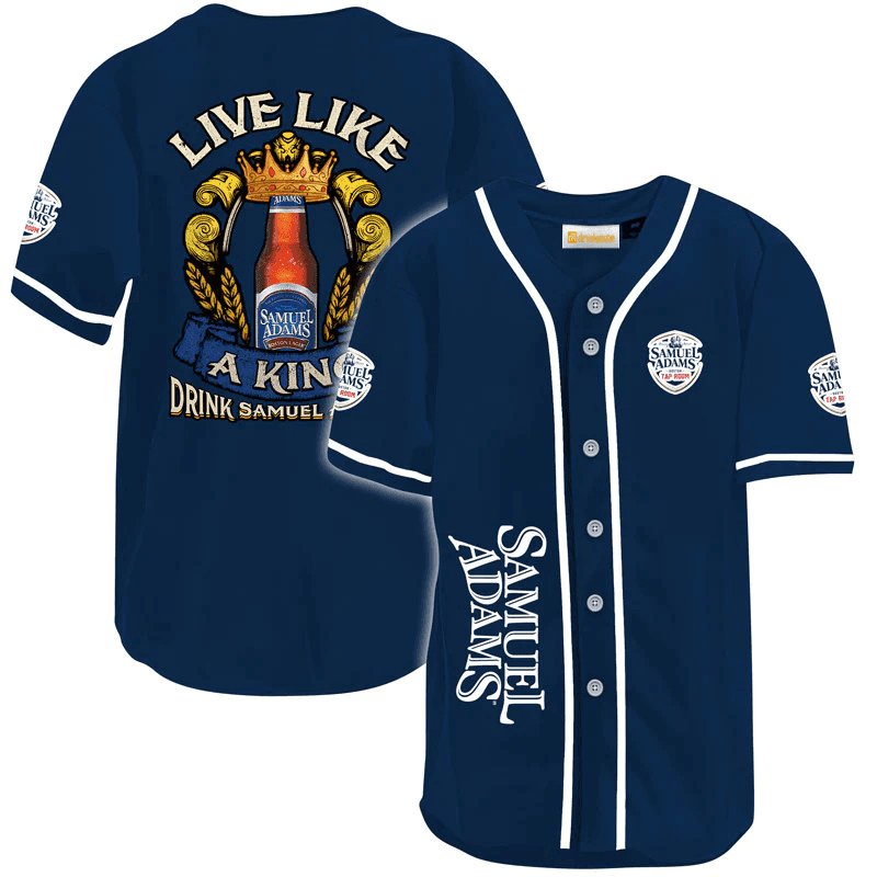 Samuel Adams Live Like A King Baseball Jersey - Flexiquor.com