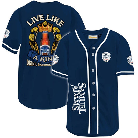 Samuel Adams Live Like A King Baseball Jersey - Flexiquor.com