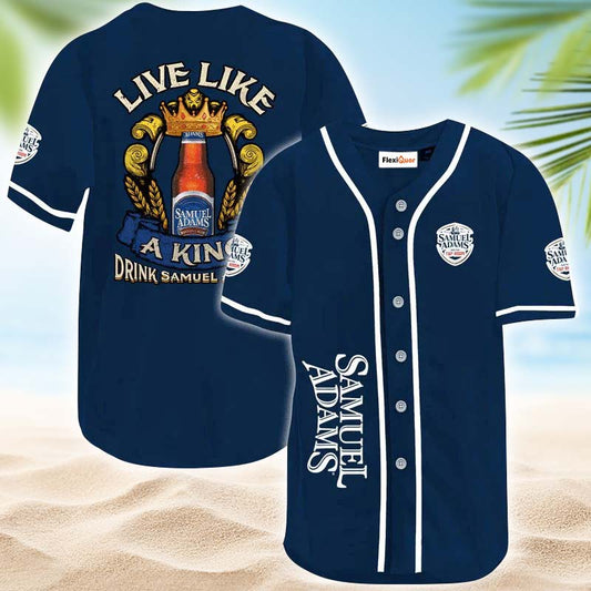 Samuel Adams Live Like A King Baseball Jersey - Flexiquor.com
