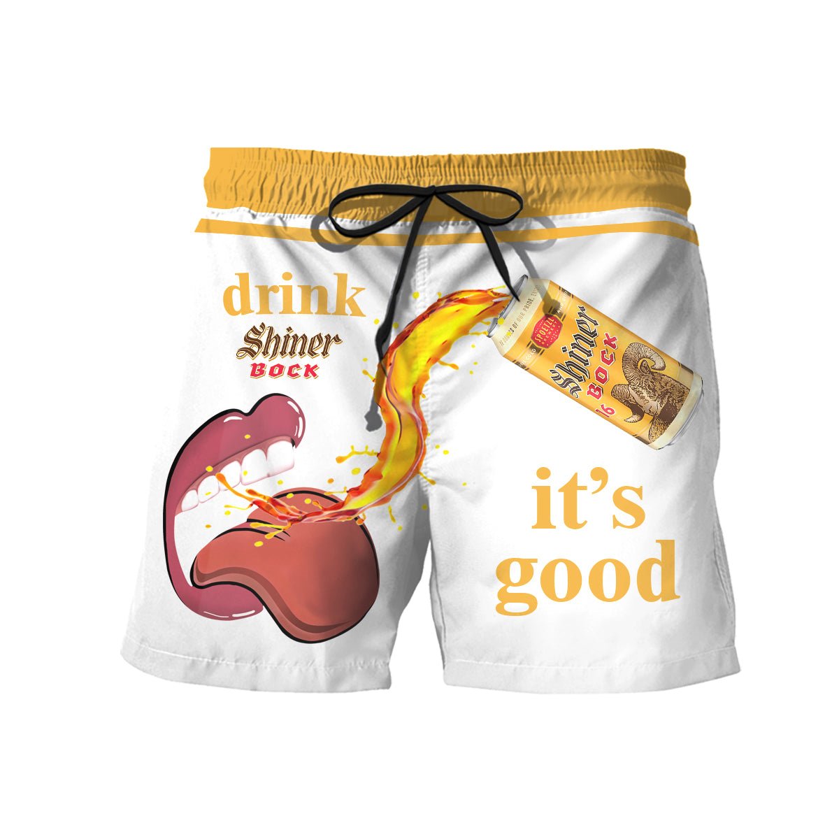 Drink Shiner Bock Swim Trunks - Flexiquor.com