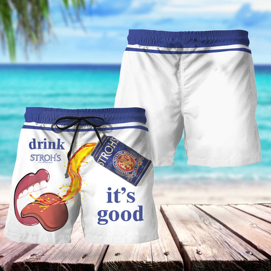 Drink Stroh's Beer Swim Trunks - Flexiquor.com