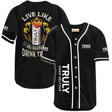 Truly Hard Seltzer Live Like A King Baseball Jersey - Flexiquor.com