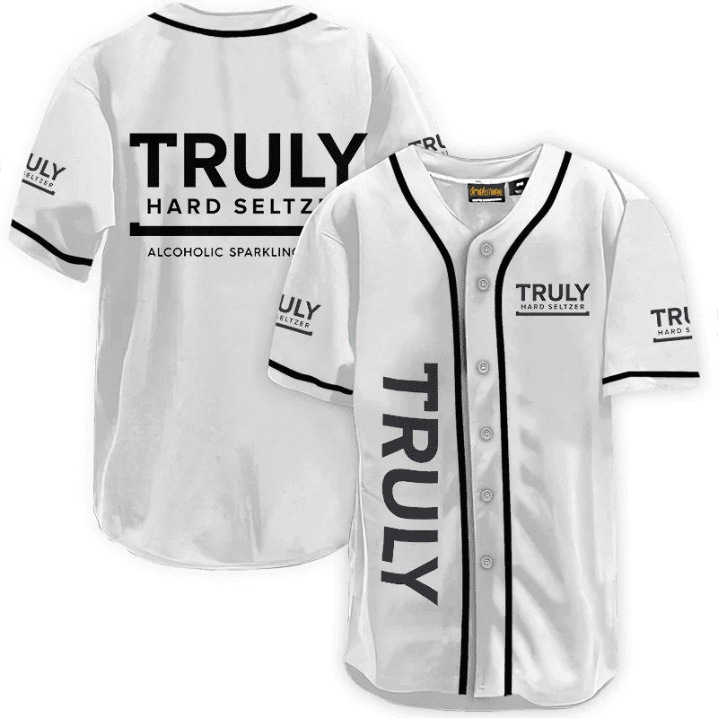 Truly Hard Seltzer White Baseball Jersey - Flexiquor.com