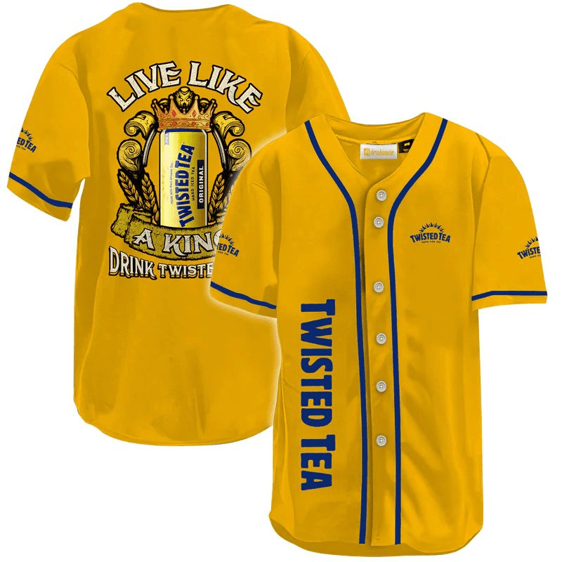 Twisted Tea Live Like A King Baseball Jersey - Flexiquor.com