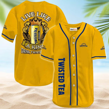 Twisted Tea Live Like A King Baseball Jersey - Flexiquor.com