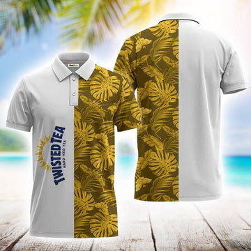 Twisted Tea Swiss Cheese Leaf Polo Shirt - Flexiquor.com