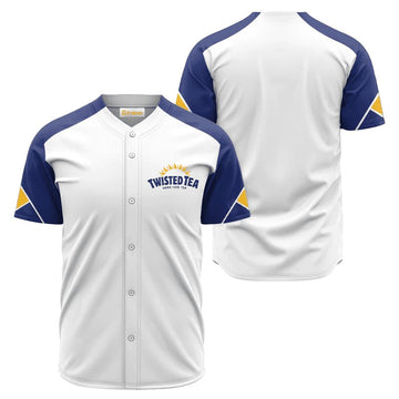 Twisted Tea White And Blue Jersey Shirt - Flexiquor.com