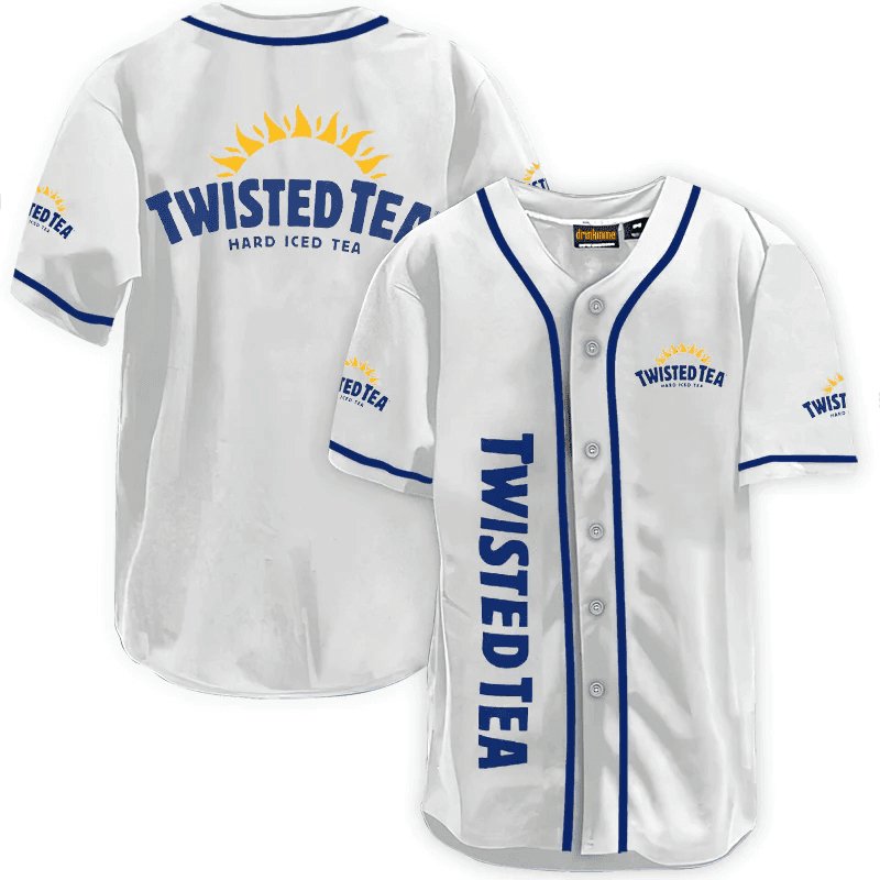 Twisted Tea White Baseball Jersey - Flexiquor.com