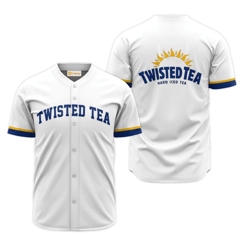 Twisted Tea White Jersey Shirt - Flexiquor.com