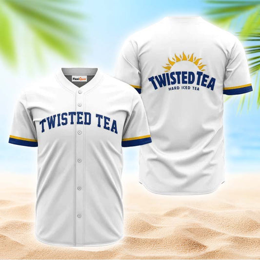 Twisted Tea White Jersey Shirt - Flexiquor.com