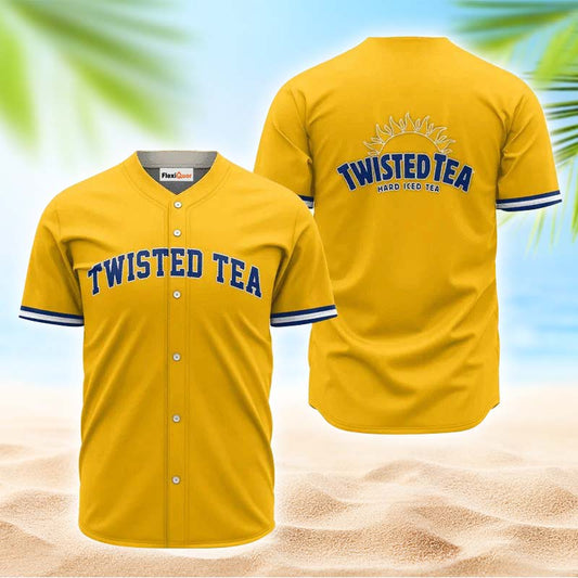 Twisted Tea Yellow Basic Jersey Shirt - Flexiquor.com