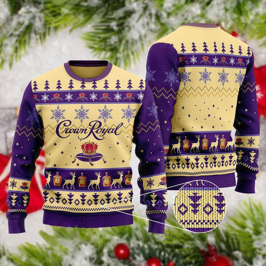 Basic Crown Royal Ugly Christmas Sweater - Flexiquor.com