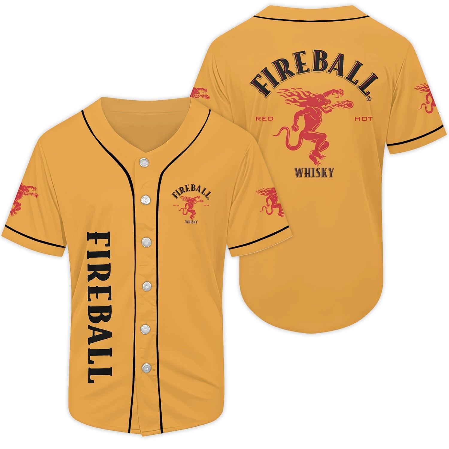 Basic Fireball Whiskey Baseball Jersey