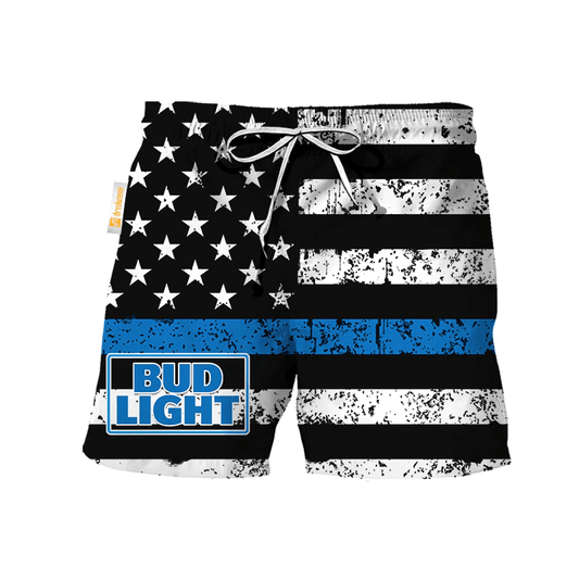 Bud Light USA Flag Swim Trunks - Flexiquor.com