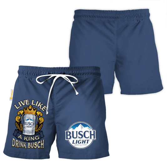 Busch Light Blue Basic Swim Trunks