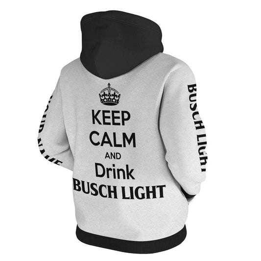 Busch Light Keep Calm And Drink Hoodie - Flexiquor.com