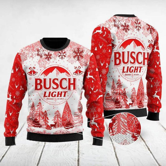 Busch Light Ugly Christmas Sweater - Flexiquor.com