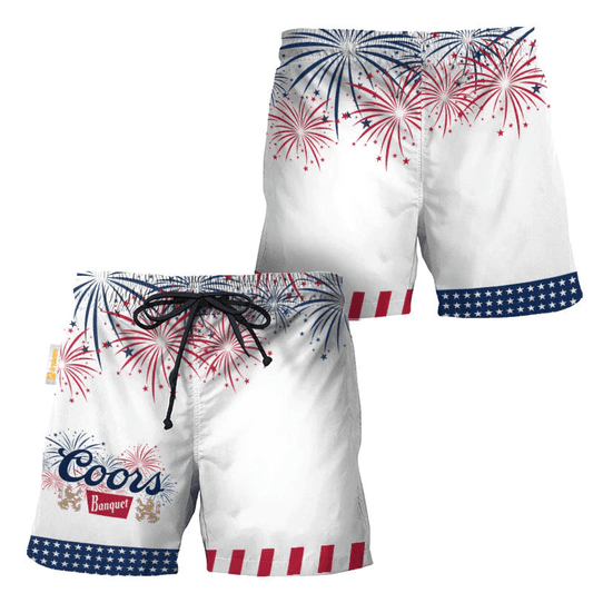 Coors Banquet American Independence Day Swim Trunks