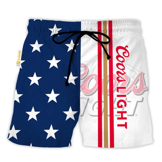 Coors Light American Flag Swim Trunks 1