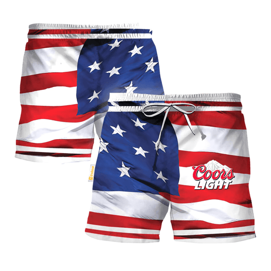 Coors Light Fourth Of July Swim Trunks