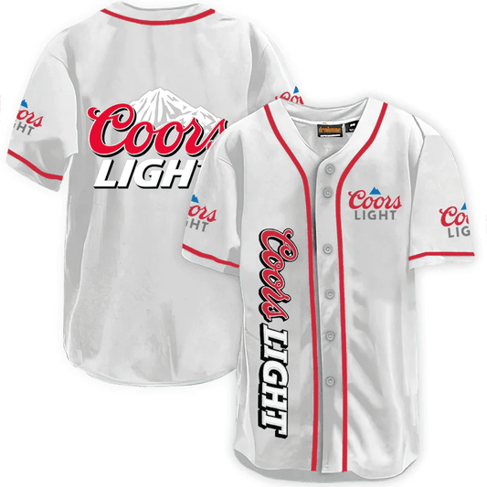 Coors Light White Baseball Jersey