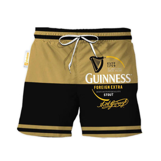 Guinness Gold And Black Basic Swim Trunks 1