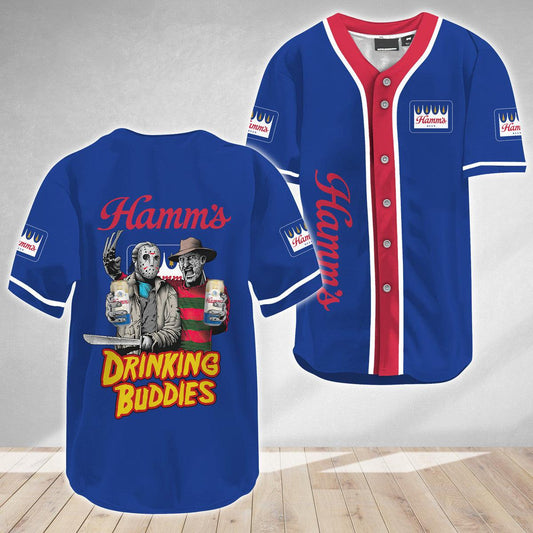 Hamm's Halloween Freddy Krueger Baseball Jersey - Flexiquor.com
