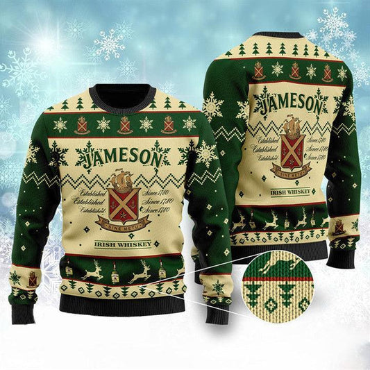 Jameson Irish Whiskey Christmas Sweater - Flexiquor.com