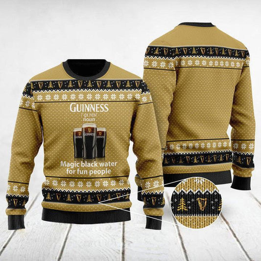 Magic Black Water Guinness Christmas Sweater - Flexiquor.com
