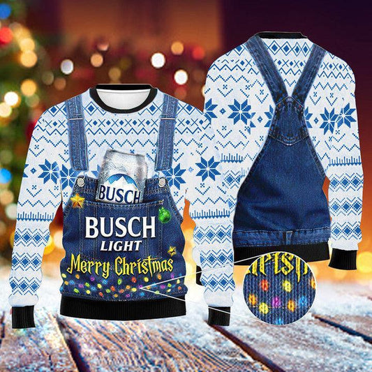 Merry Christmas Busch Light Sweater - Flexiquor.com