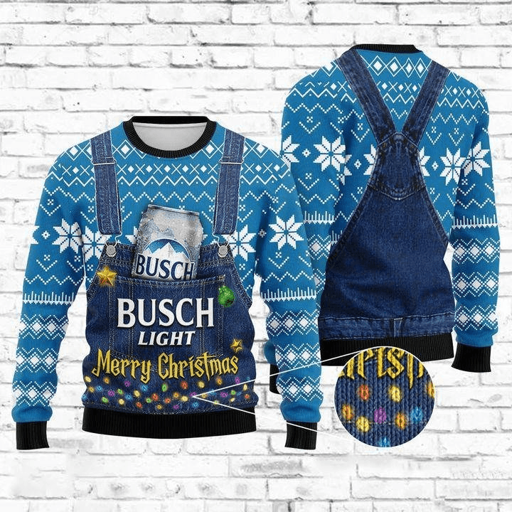 Merry Christmas Busch Light Sweater - Flexiquor.com