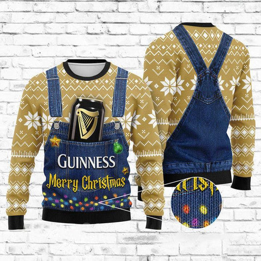 Merry Christmas Guinness Christmas Sweater - Flexiquor.com