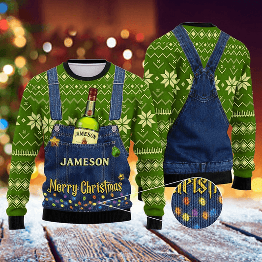 Merry Christmas Jameson Ugly Sweater - Flexiquor.com
