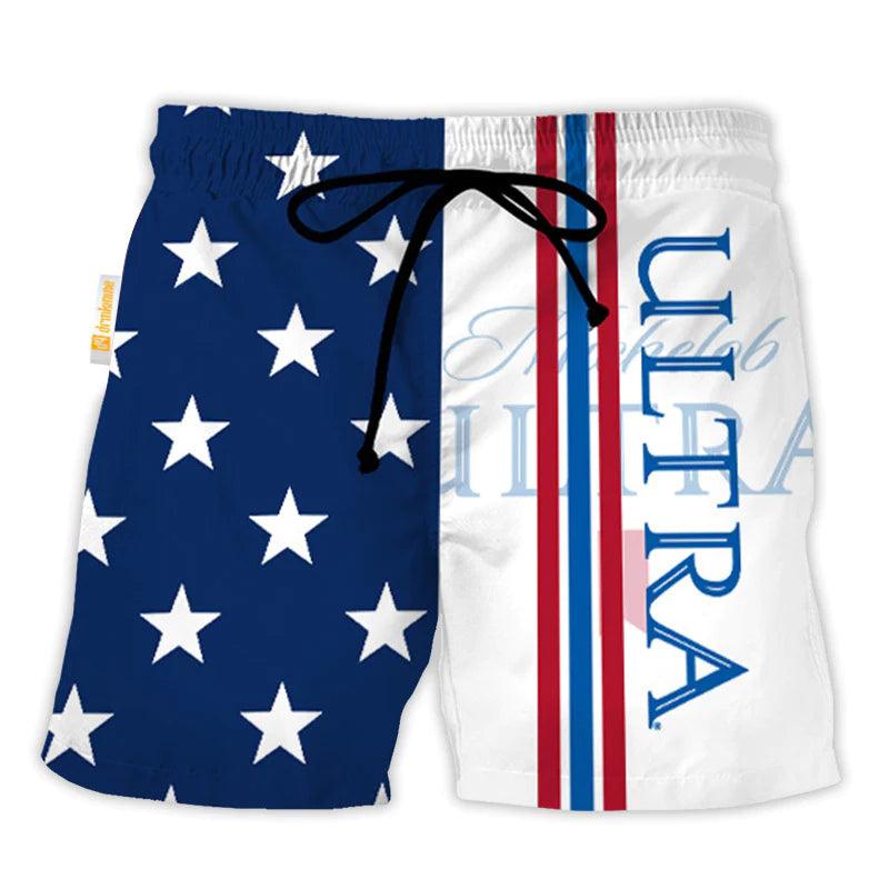 Michelob Ultra American Flag Swim Trunks - Flexiquor.com