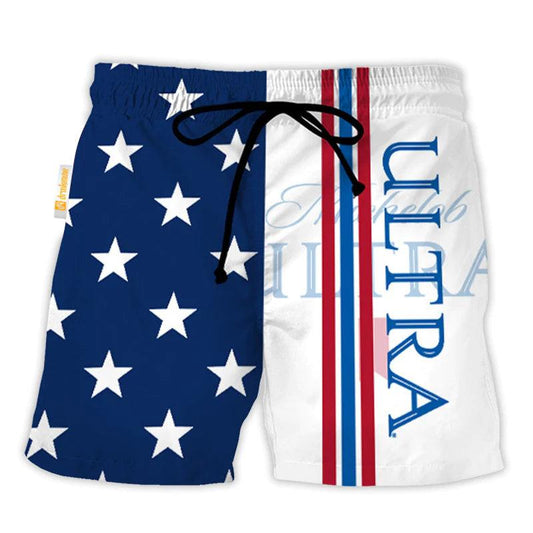 Michelob Ultra American Flag Swim Trunks 1
