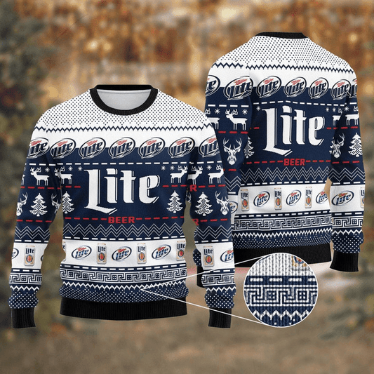 Miller Lite Christmas Sweater - Flexiquor.com