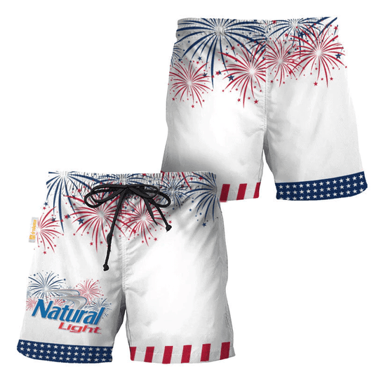 Natural Light American Independence Day Swim Trunks