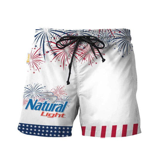 Natural Light American Independence Day Swim Trunks 1