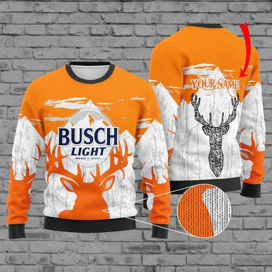 Personalized Busch Light Christmas Sweater - Flexiquor.com