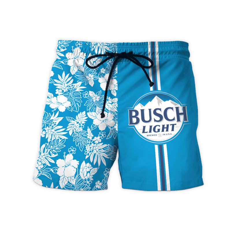 Tropical Busch Light Hawaiian Shorts